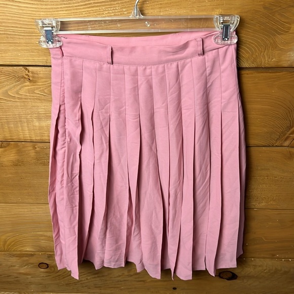 Modcloth Women’s Pink Pleated School Girl zip  Mini Skirt Sm event business casu - Picture 4 of 8